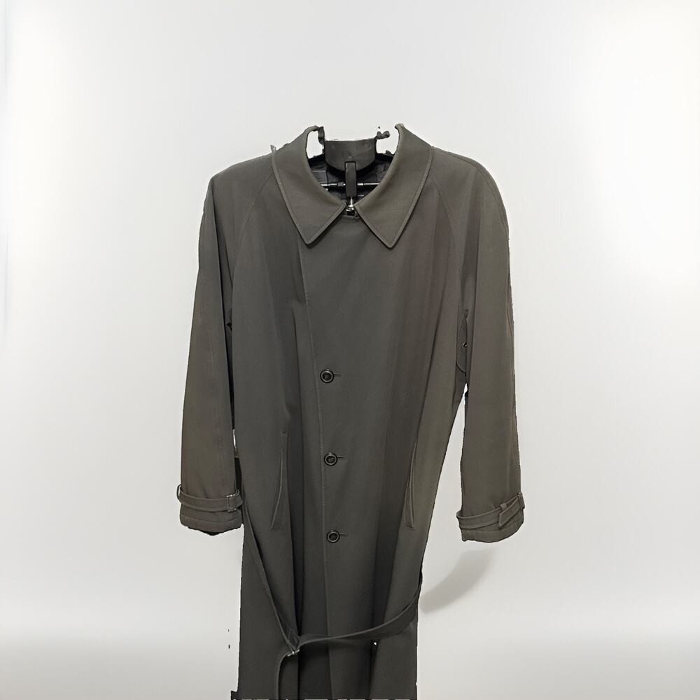 Giorgio Armani Black Label Loro Piana Storm System Wool Trench Coat Overcoat 54